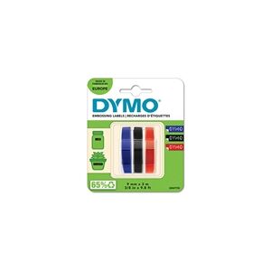 Dymo S0847750 cintas 3D negro, azul y rojo 9mm (x3)