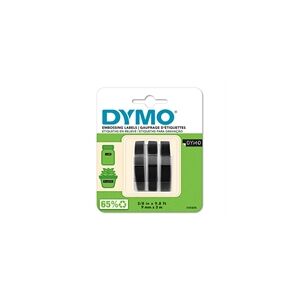 Dymo S0847730 cinta 3D blanco sobre negro 9mm (x3)