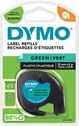 Dymo 91204 (S0721640) cinta plástica negro sobre verde 12mm