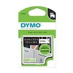 Dymo 16959 (S0718060) cinta poliéster permanente negro sobre blanco 12mm