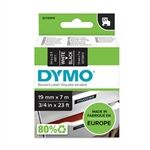 Dymo 45811 (S0720910) cinta poliéster blanco sobre negro 19mm
