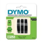 Dymo S0847730 cinta 3D blanco sobre negro 9mm (x3)