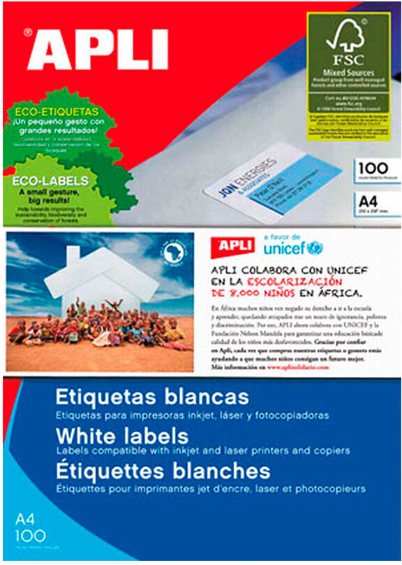 HP Etiqueta Apli 105x74mm 100 hojas