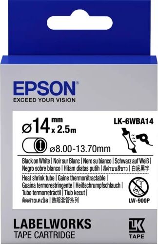 Epson Cartucho de etiquetas tubo termo retractil EPSON LK-6WBA14 - C53S656903