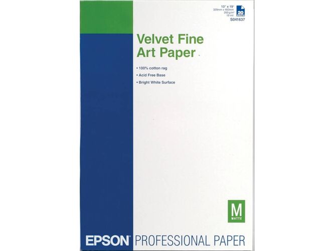 Epson Papel para impresora EPSON Velvet Fine Art - C13S041637