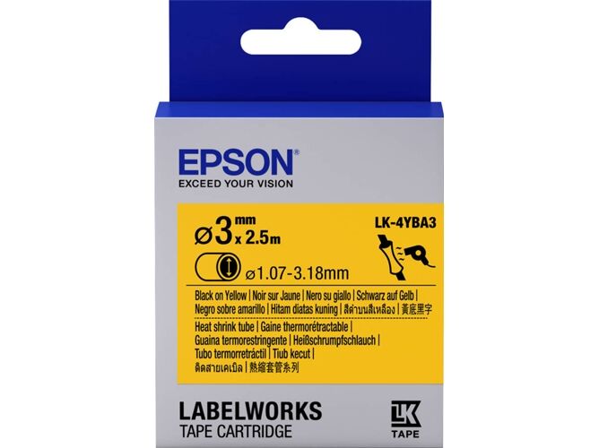 Epson Cartucho de etiquetas tubo termo retractil EPSON LK-4YBA3 - C53S654905