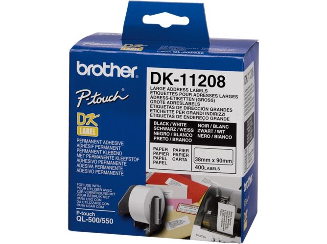 Brother Consumible Original Brother DK11208 Etiquetas precortadas de dirección grandes (papel térmico)