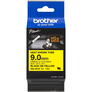 Brother Ruban Noir sur jaune Original HSe-621E