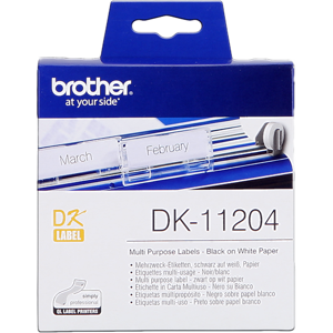 Brother Etiquettes Noir sur blanc Original DK-11204