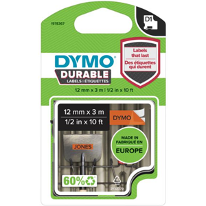 Dymo Ruban Noir sur orange Original 1978367