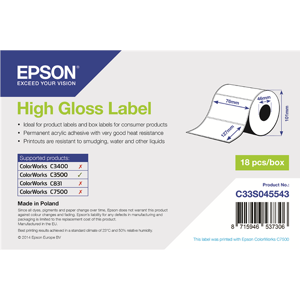 Epson S045543 Etiquettes  Original C33S045543