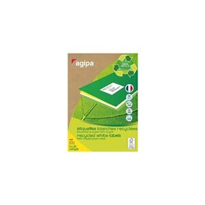 Agipa Etiquette multi-usage, recyclé, 105 x 37 mm, blanc - Publicité