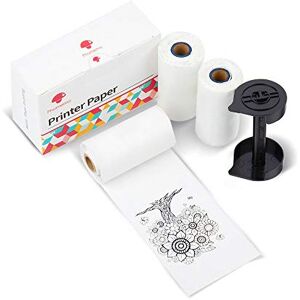 Phomemo Lot de 3 rouleaux de papier thermique pour imprimante d