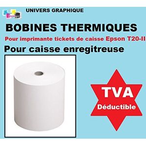 100 Rouleaux thermiques 57mm x 40m x 12mm – TPE – Bobine papier the