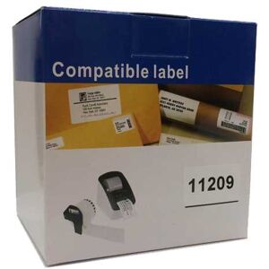 Compatible Brother DK-11209 - 800 etiquettes - 29mm x 62mm - Noir / Blanc