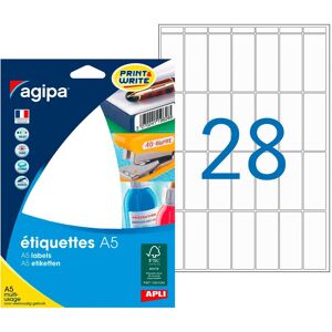 Etiquettes adhésives 18,5 x 48,5 mm Agipa 114036 - Pochette de 448 Jaune - Publicité