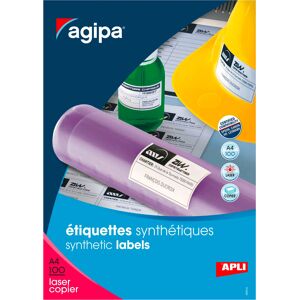 Apli Etiquette ultra résistante laser 210 x 297 mm Apli - blanche - Pochette de 100