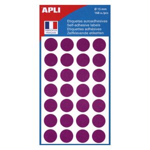 Pastilles adhésives Ø 15 mm Agipa 11184 violette - Pochette de 168 - Publicité