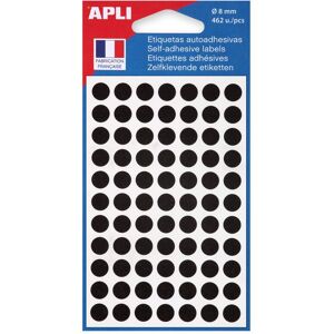 Pastilles adhésives Ø 8 mm Agipa 11183 noires - Pochette de 462 - Publicité