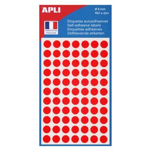 Pastilles adhésives Ø 8 mm Agipa 11183 rouges - Pochette de 462 - Publicité