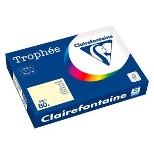 Clairefontaine Ramette papier couleur Clairefontaine Trophée couleurs pastel A4 80 gr - 500 feuilles - ivoire