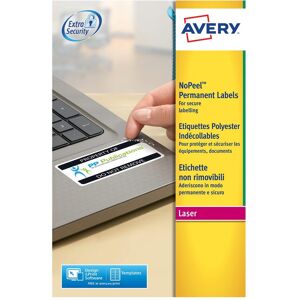 Avery Etiquette de sécurité laser 63,5 x 33,9 mm Avery L6146-20 blanche - Pochette de 480