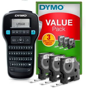 Dymo Etiqueteuse portable Dymo Label Manager 160 - Kit avec 3 rubans