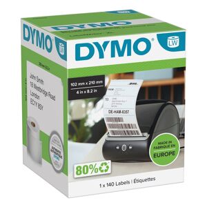 Dymo Etiquettes dexpédition DHL 102 x 210 mm - Rouleau de 140 Jaune