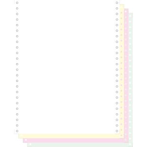 Exacompta 500 feuilles de listing autocopiantes blanc/jaune/rose/vert 240x12