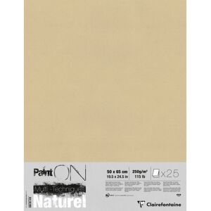 Clairefontaine Paint'ON Naturel paquet 25F 50x65cm 250g