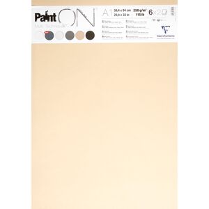 Clairefontaine Paint'ON n°6 paquet 12F A1 250g assorti 6x2F - Assortiment