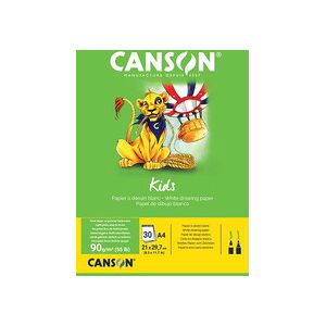 Canson Bloc à dessin Kids, A3, 90 g/m2, 30 feuilles - Lot de 4