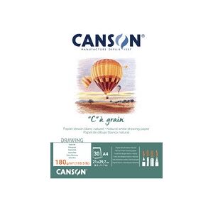 Canson Bloc papier dessin 'C' à grain, A5, 180 g/m2 - Lot de 4