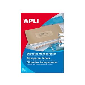 Apli Etiquettes translucides, 210 x 297 mm