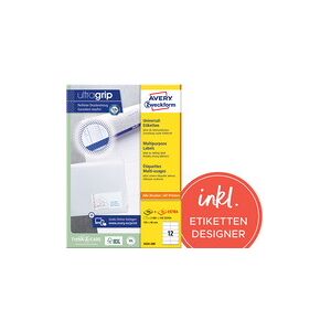 Avery Etiquette universelle, 97 x 42,3 mm, blanc