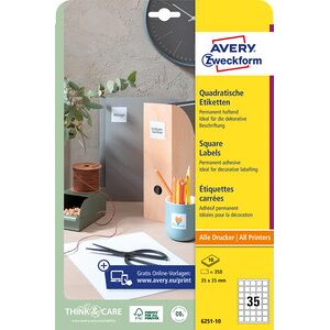 Avery Etiquette pour codes QR, 45 x 45 mm, carré