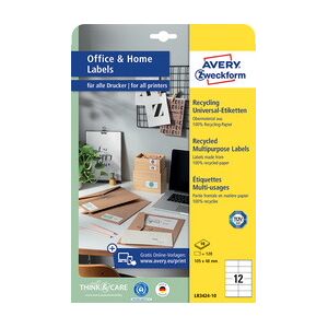 Avery Etiquettes multi-usage recyclées Home Office - Lot de 3 - Publicité