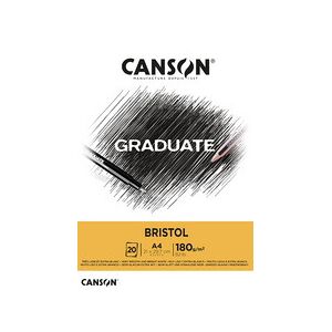 Canson Bloc de dessin GRADUATE BRISTOL, A5 - Lot de 5 Ivoire