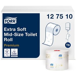 TORK Papier toilette rouleau Midi, 3 couches, 70 m, blanc