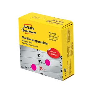 Avery Pastille de couleur, 19 mm, vert - Lot de 4 Jaune