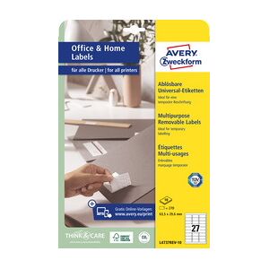 Avery Etiquette universelle, 96 x 50,8 mm, blanc - Lot de 3