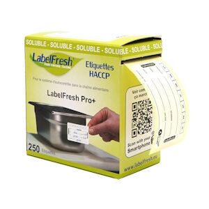Labelfresh Etiquette HACCP soluble Pro+ 70 x 45 mm x 250