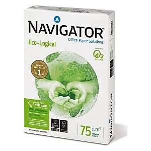 Lot de 5 - Navigator Papier A4 blanc Eco-Logical - 75g - Ramette de 500 feuilles