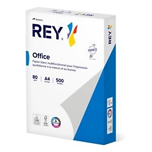 Lot de 5 - REY Papier A4 blanc Office - 80g - Ramette de 500 feuilles