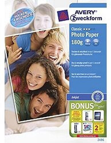 Avery Zweckform Fotopapier glänzend Papier Blanc Original 2496