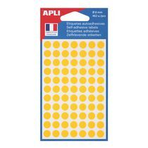 Agipa Pastilles adhésives Ø 8 mm Agipa 11183 jaunes - Pochette de 462