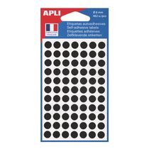 Agipa Pastilles adhésives Ø 8 mm Agipa 11183 noires - Pochette de 462