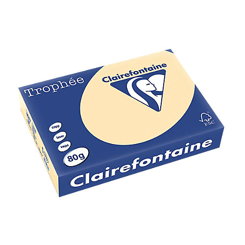 Clairefontaine Papier couleur Clairefontaine A4 80 g/m² Chamois Trophee - 500 Feuilles