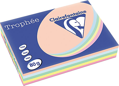 Clairefontaine Papier couleur Clairefontaine A4 80 g/m² Assortiment Trophee - 500 Feuilles