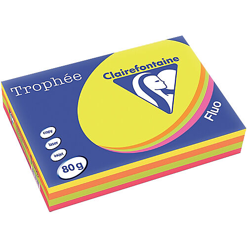 Clairefontaine Papier couleur Clairefontaine A4 80 g/m² Assortiment Trophee - 500 Feuilles